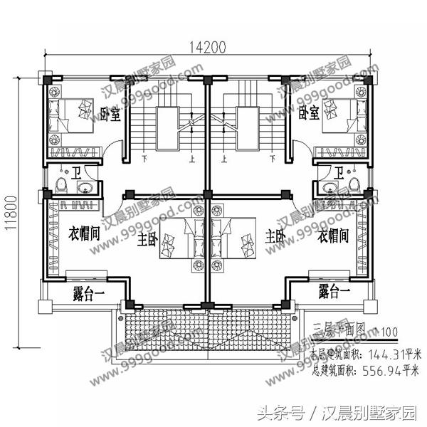 雙拼四層別墅自建房，14.2X11.8米，戶型方正，氣派落地窗，蓋好了后誰看誰眼紅！