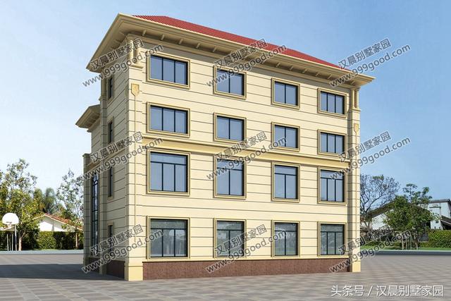 雙拼四層別墅自建房，14.2X11.8米，戶型方正，氣派落地窗，蓋好了后誰看誰眼紅！