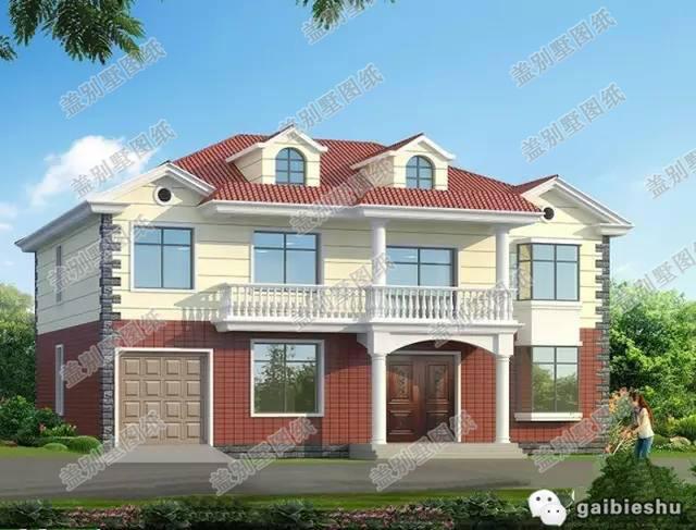 16×11米3廳7臥農(nóng)村二層自建房，造價35萬，帶閣樓