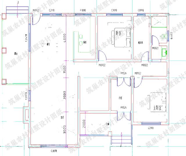16×12米4廳8臥三層自建房，低調(diào)而穩(wěn)重，，造價30萬以內(nèi)，帶家庭影院+吧臺
