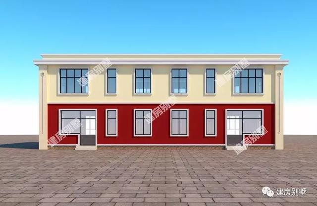 兩層雙拼別墅設(shè)計(jì)圖，18×10米，造價(jià)34萬，簡單實(shí)用，南北通透平屋頂設(shè)計(jì)