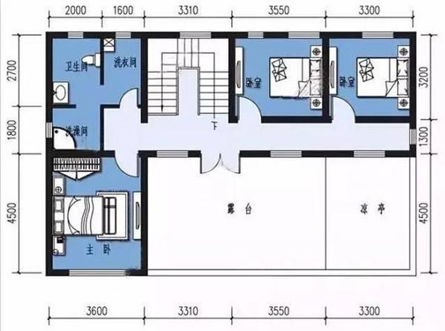 2廳5臥3衛(wèi)二層別墅設(shè)計圖，14×10米，造價25萬，帶火炕