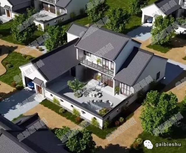 19×19米二層農(nóng)村自建房，造價25萬，帶庭院，活動空間充足。