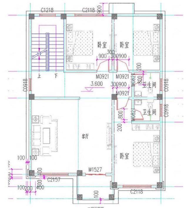 三層農(nóng)村自建房，9.8*12.8，6間臥室，簡(jiǎn)單實(shí)用。