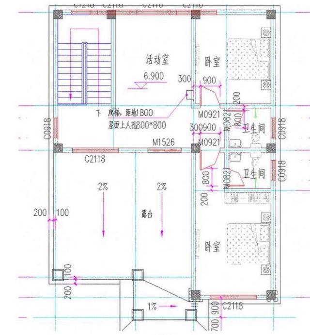 三層農(nóng)村自建房，9.8*12.8，6間臥室，簡(jiǎn)單實(shí)用。