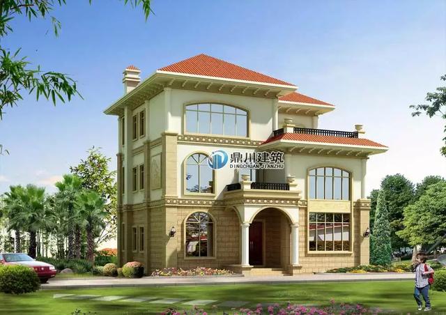 三層歐式別墅設(shè)計(jì)圖，11.8x12.5米，有棋牌室、多功能廳，含7個臥室，案例2最美，案例3花了50萬