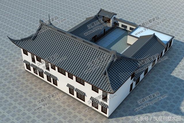 2棟新中式別墅設(shè)計(jì)圖，傳統(tǒng)形式結(jié)合現(xiàn)代建筑元素建成的三合院，當(dāng)下農(nóng)村蓋房的新選擇！