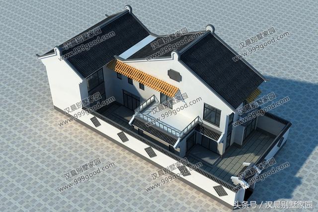 2棟新中式別墅設(shè)計(jì)圖，傳統(tǒng)形式結(jié)合現(xiàn)代建筑元素建成的三合院，當(dāng)下農(nóng)村蓋房的新選擇！
