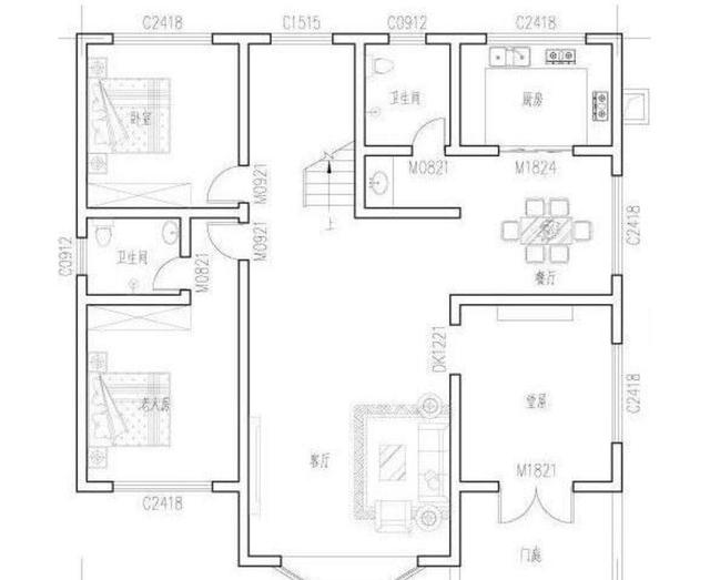 二層農(nóng)村自建房，帶堂屋， 經(jīng)濟(jì)實(shí)用，美觀大氣，真正適合農(nóng)村人的自建房！