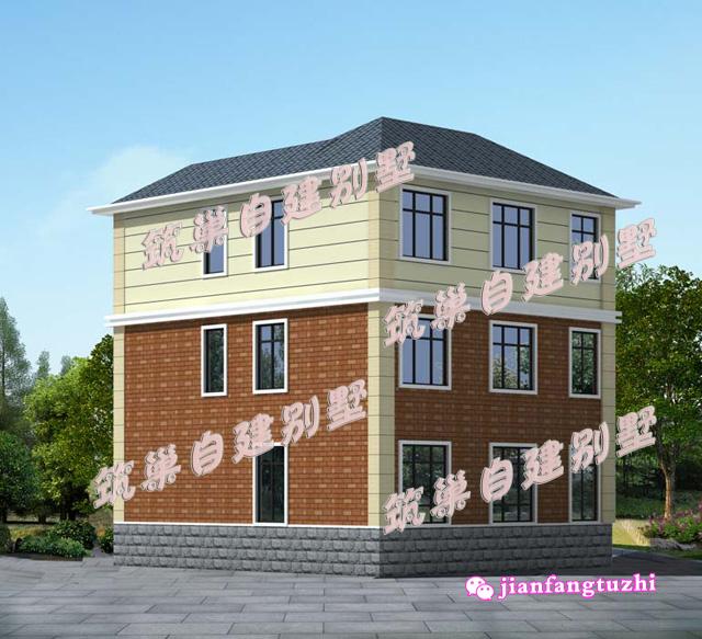 9x10米7臥3衛(wèi)三層農(nóng)村自建房別墅設(shè)計圖，外形清新簡潔，內(nèi)部空間規(guī)劃緊湊