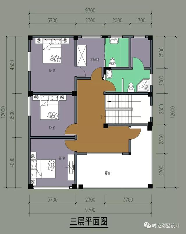 9米小面寬三層別墅設計圖，經(jīng)典的歐式風格，端莊大氣，室3廳帶露臺，造價不超過45萬