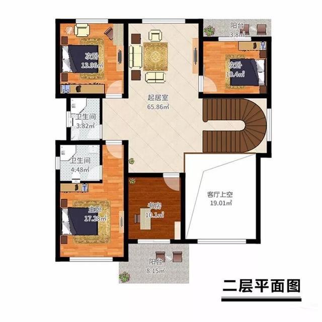 12×14米復(fù)式三層別墅設(shè)計圖，豪華氣派，時尚耐看，帶涼亭。