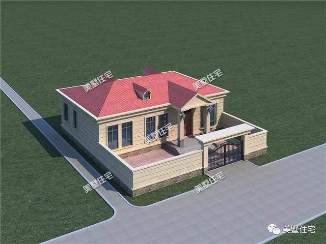 13X14簡歐風(fēng)格一層農(nóng)村自建房，16萬建成，包工頭都說劃算