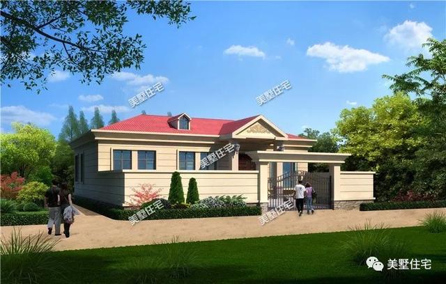 13X14簡歐風(fēng)格一層農(nóng)村自建房，16萬建成，包工頭都說劃算