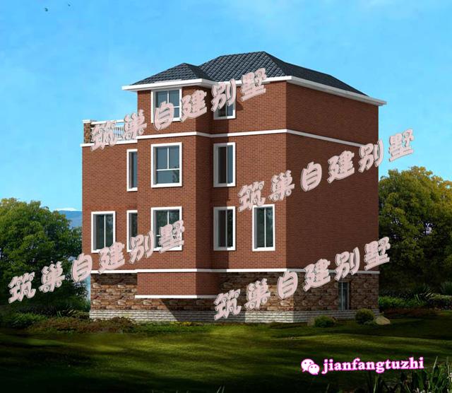 100㎡11x11米三層半農(nóng)村別墅設(shè)計圖，規(guī)整又溫馨，帶架空層