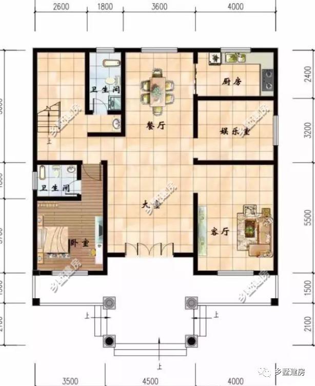 三層農(nóng)村自建房，13.3×14.6米，完美的空間布局，完勝城市商品房！