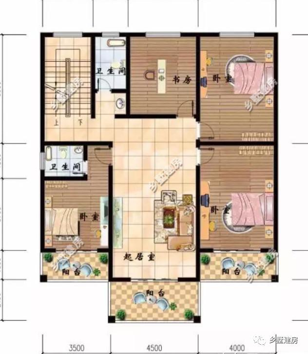 三層農(nóng)村自建房，13.3×14.6米，完美的空間布局，完勝城市商品房！