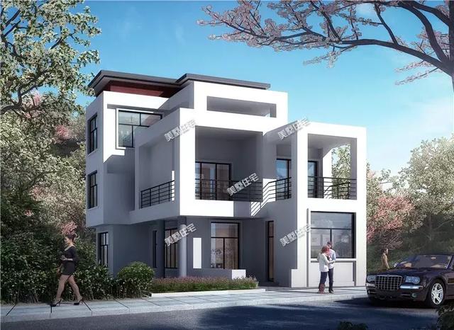 8X14米現(xiàn)代風(fēng)格三層別墅設(shè)計(jì)圖，異性框架結(jié)構(gòu)，設(shè)計(jì)師真的用心了