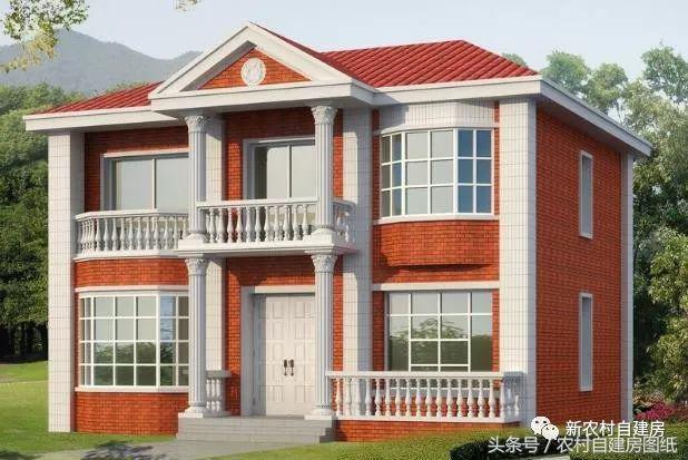 7款小戶型二層農村別墅圖，5款帶堂屋，占地100平左右