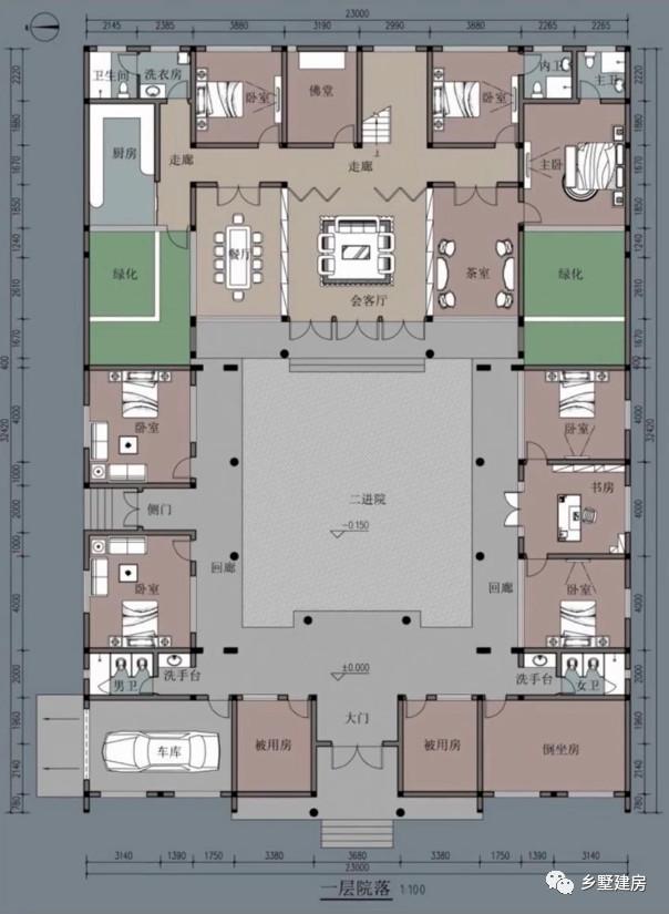 兩款新中式四合院設(shè)計圖，完美的將傳統(tǒng)與現(xiàn)代相結(jié)合，打造最適合你的別墅！