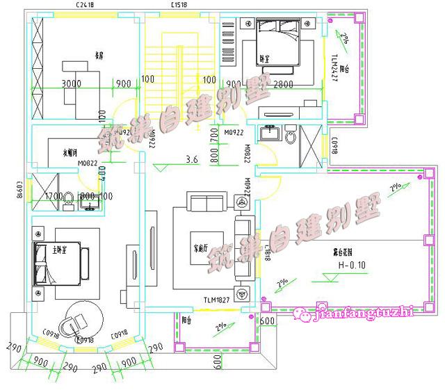  15x11米四層抗震框架結(jié)構(gòu)別墅設(shè)計(jì)圖效果圖，主次分明，干濕分區(qū)，套間+獨(dú)立車庫(kù)！