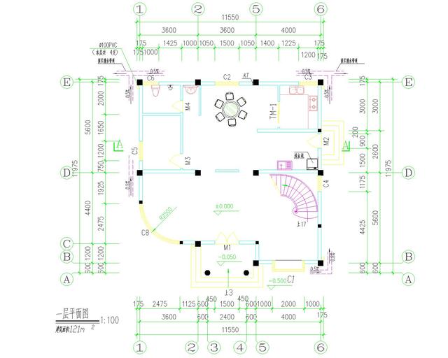 4層農(nóng)村自建房設(shè)計圖11.55米*11.9，經(jīng)濟實用，比較適合多人口之家！