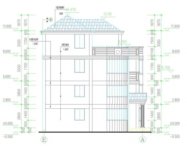 4層農(nóng)村自建房設(shè)計圖11.55米*11.9，經(jīng)濟實用，比較適合多人口之家！