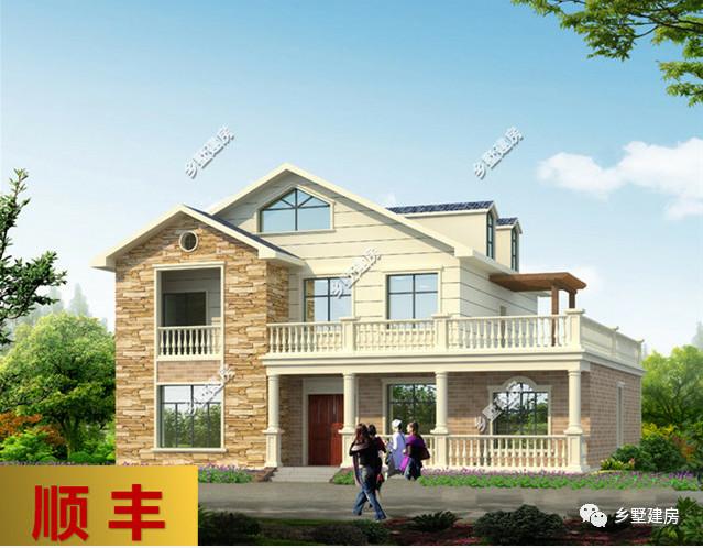 兩款款別致小洋樓設(shè)計圖，張揚而又接地氣，建一棟超有面子！