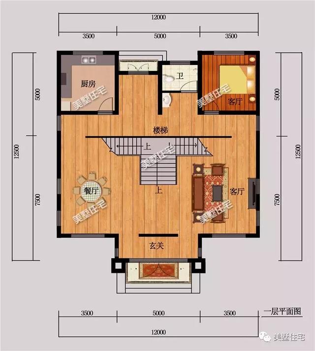 12X11米歐式風(fēng)格三層別墅圖，娛樂室健身房、吧臺(tái)大露臺(tái)俱全，這才是真正的農(nóng)村別墅