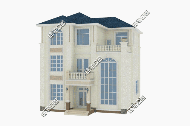 1種外觀2種布局可選，10x13米經(jīng)典歐式別墅（全圖 視頻展示）