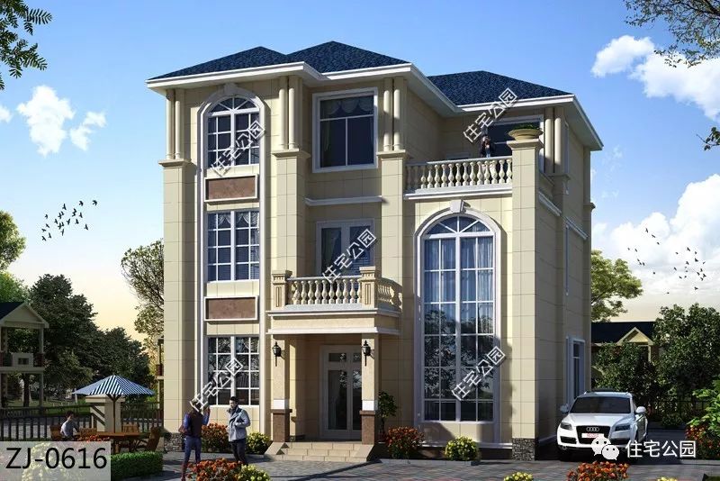 1種外觀2種布局可選，10x13米經(jīng)典歐式別墅（全圖 視頻展示）