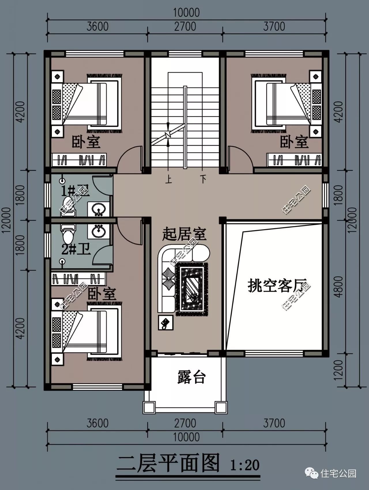 1種外觀2種布局可選，10x13米經(jīng)典歐式別墅（全圖 視頻展示）