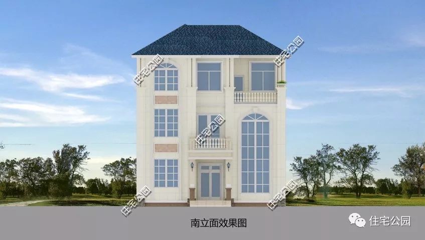 1種外觀2種布局可選，10x13米經(jīng)典歐式別墅（全圖 視頻展示）