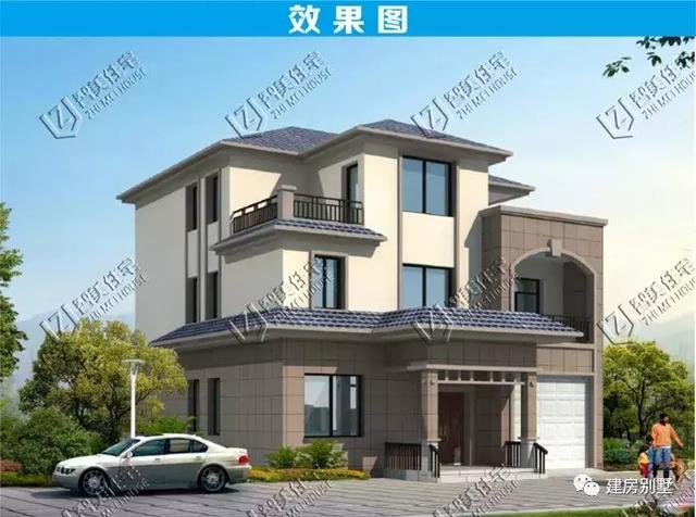 3棟面寬不足10米的農(nóng)村自建別墅設計圖，小面寬建出來的房子既精致又大氣