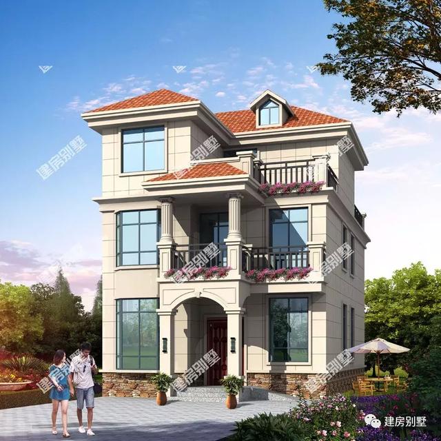 3棟面寬不足10米的農(nóng)村自建別墅設計圖，小面寬建出來的房子既精致又大氣