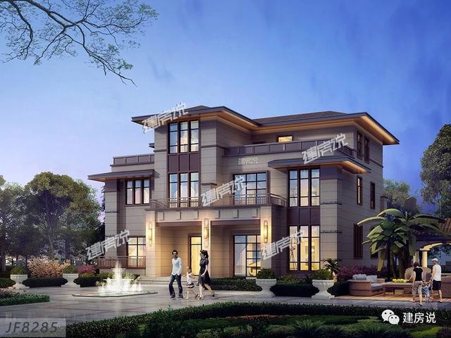 一款三層新中式別墅，讓你在鄰居面前驕傲一輩子，有實力就是那么自信！