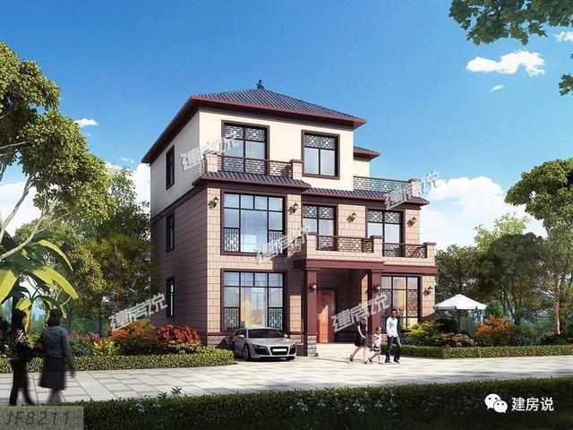 一款三層新中式別墅，讓你在鄰居面前驕傲一輩子，有實力就是那么自信！