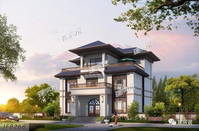 一款三層新中式別墅，讓你在鄰居面前驕傲一輩子，有實力就是那么自信！