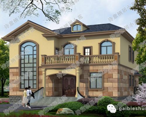 14×13米30萬3廳6臥帶臥室套房二層歐式田園風(fēng)格私家別墅施工效果圖