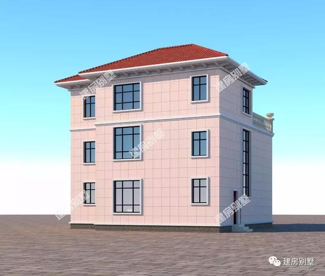 11.8×12.4米三層別墅設(shè)計(jì)圖，外觀和布局讓我膜拜，父母?jìng)冋娴淖∩线@樣的洋房真的是既方便又夠有面子