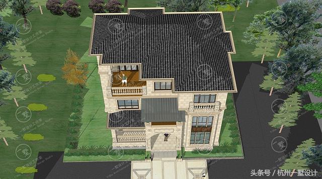 45萬占地137m2三層歐式別墅圖，3廳7臥帶活動室，室內(nèi)布局緊湊，功能完善齊全，實(shí)用美觀。