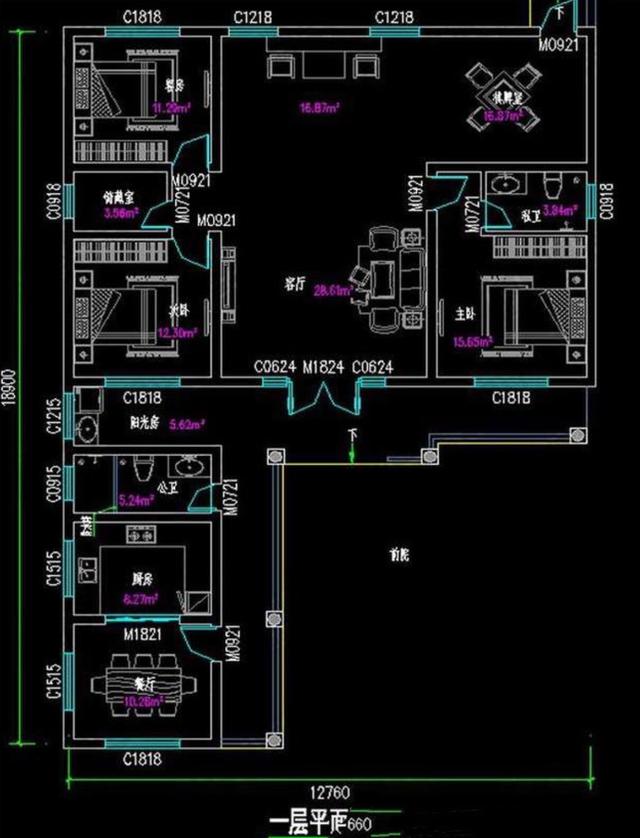 帶庭院一層鄉(xiāng)村自建房設(shè)計圖，非常適合老人小孩生活，18萬就可以住別墅