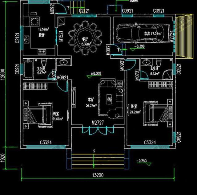 帶庭院一層鄉(xiāng)村自建房設(shè)計圖，非常適合老人小孩生活，18萬就可以住別墅