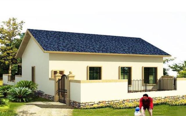 帶庭院一層鄉(xiāng)村自建房設(shè)計圖，非常適合老人小孩生活，18萬就可以住別墅