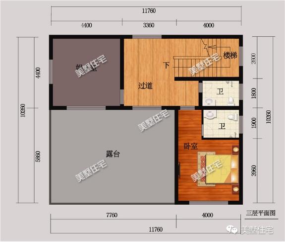 11x10米三層別墅圖，5室6衛(wèi)，經(jīng)濟(jì)實(shí)用，樸實(shí)而又美麗，農(nóng)村自建房首選戶型