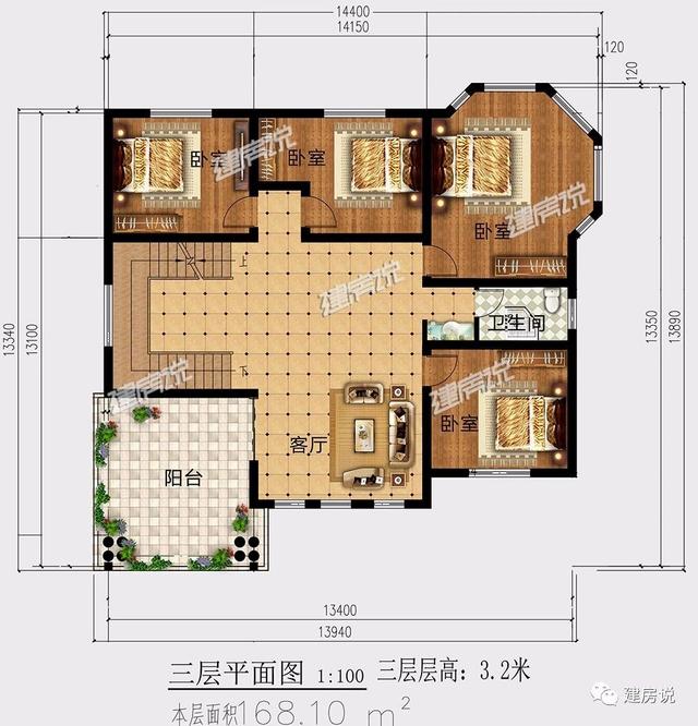 128㎡的別墅設(shè)計(jì)圖帶電梯+影音室，雙廚房設(shè)計(jì)為你帶來非凡的生活享受