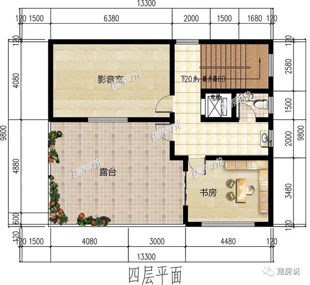 128㎡的別墅設(shè)計(jì)圖帶電梯+影音室，雙廚房設(shè)計(jì)為你帶來非凡的生活享受