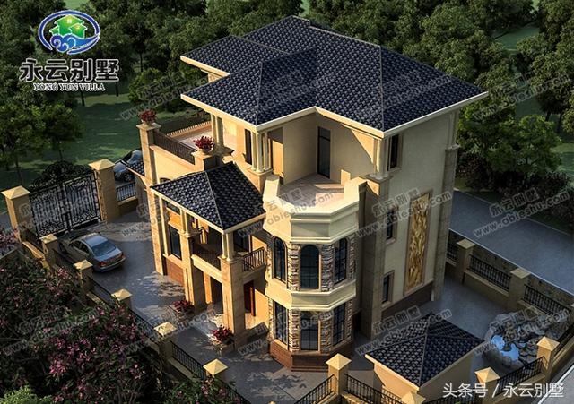農(nóng)村自建房用得較多的幾款三層別墅圖紙，都是比較豪華大氣的外觀