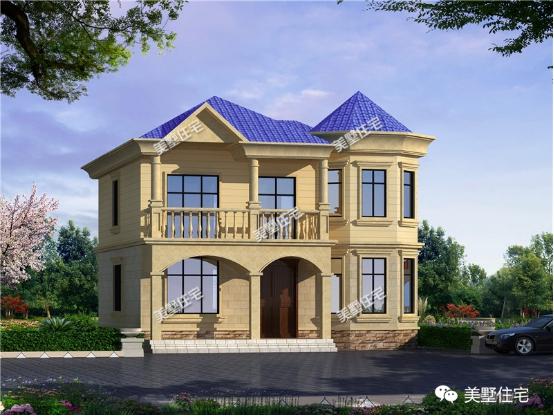 10X10米二層別墅設(shè)計(jì)圖，4室2衛(wèi)+挑空客廳，方正戶型財(cái)運(yùn)滾滾來