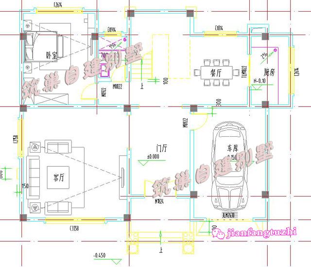 15x12米多陽臺(tái)環(huán)保舒適帶閣樓豪華美觀的三層別墅設(shè)計(jì)圖效果圖